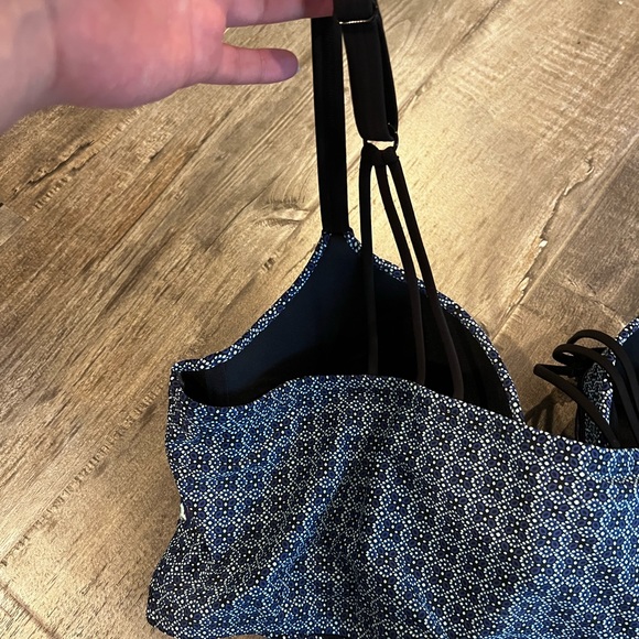 Lane Bryant Two Piece Blue + Purple Print Swimsuit - Picture 3 of 5